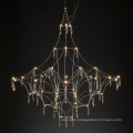 New interior design floating crystal led light chandeliers